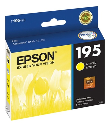 [010343902305] Epson 195 Amarillo T195 ORIGINAL