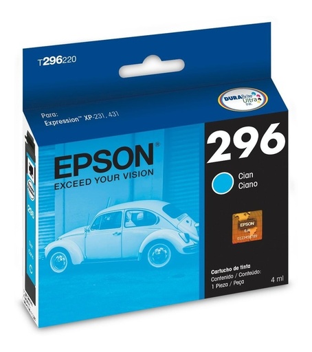 [010343922006] Epson 296 Cyan T296 Original